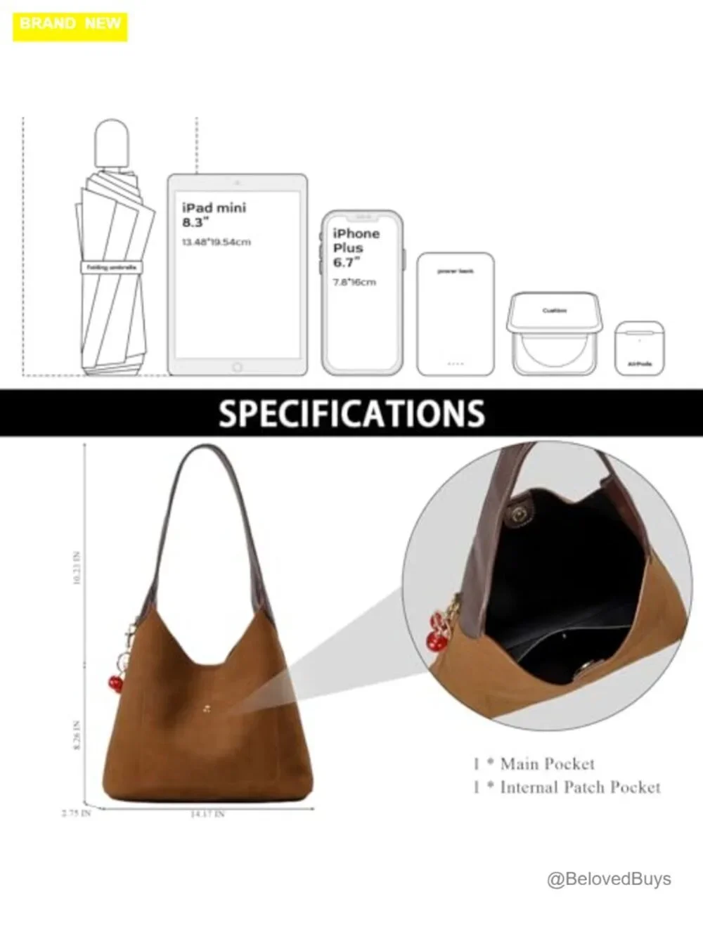 Slouchy Hobo Bag Faux Suede Shoulder Bag Tote Handbag